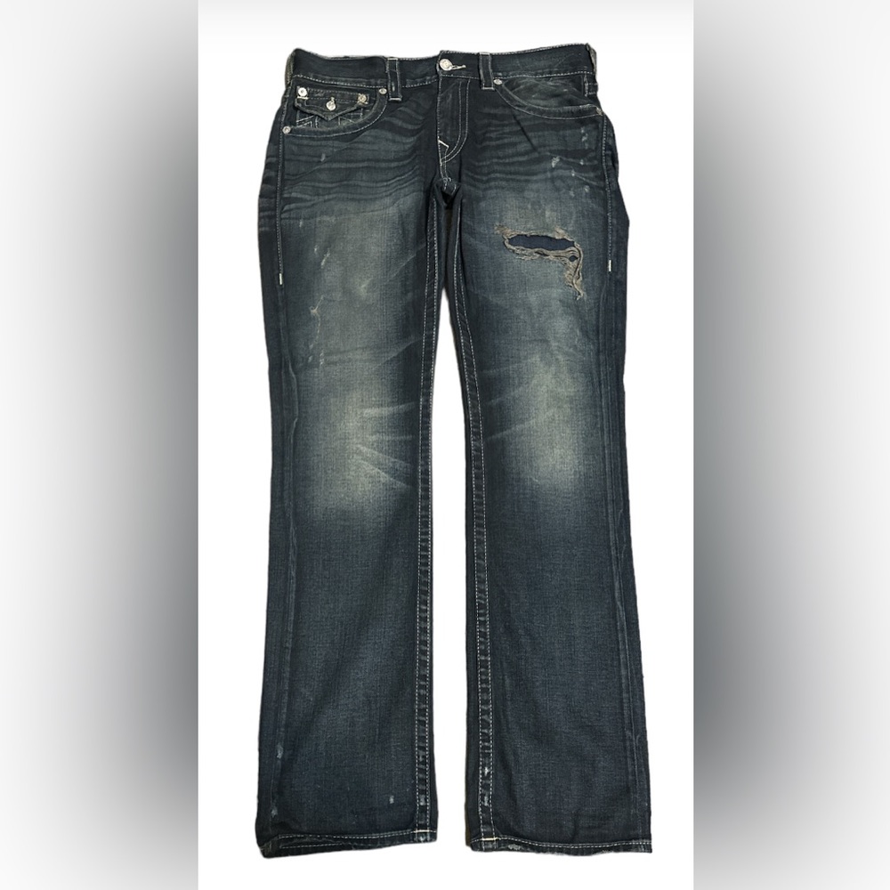 True Religion Straight With Flap Jeans Size 31 - Picture 1 of 5